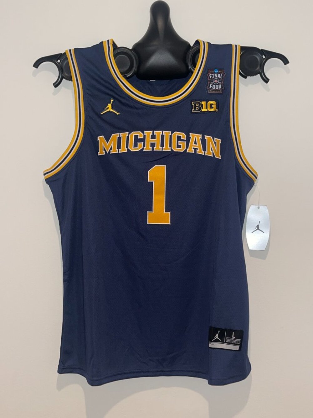 Trey McKenney #1 Michigan Wolverines 2026 Final Four Blue Jersey NWT Stitched